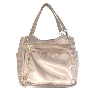 Large tan Olivia + Joy shoulder bag